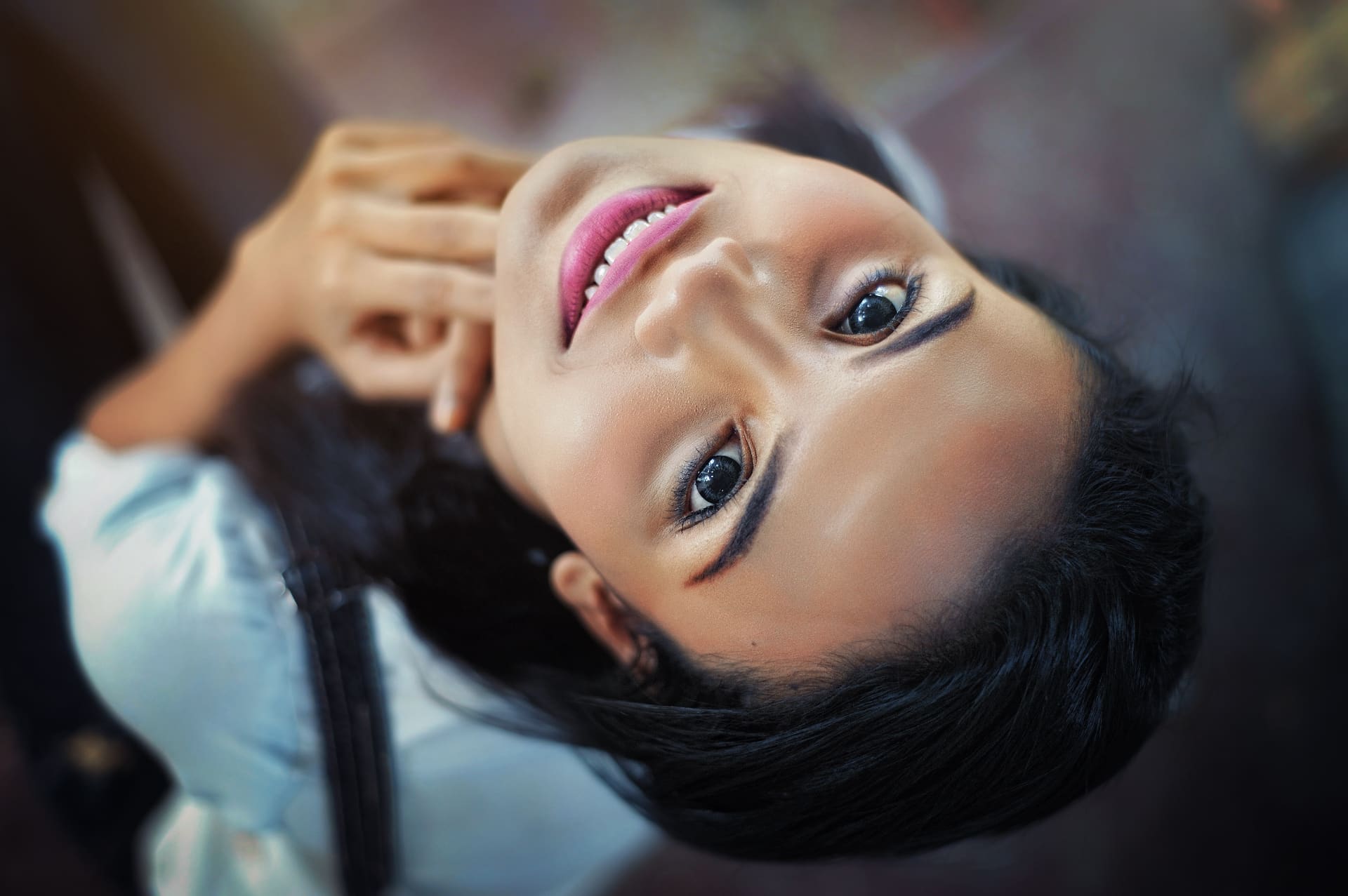 Woman with radiant glowing skin